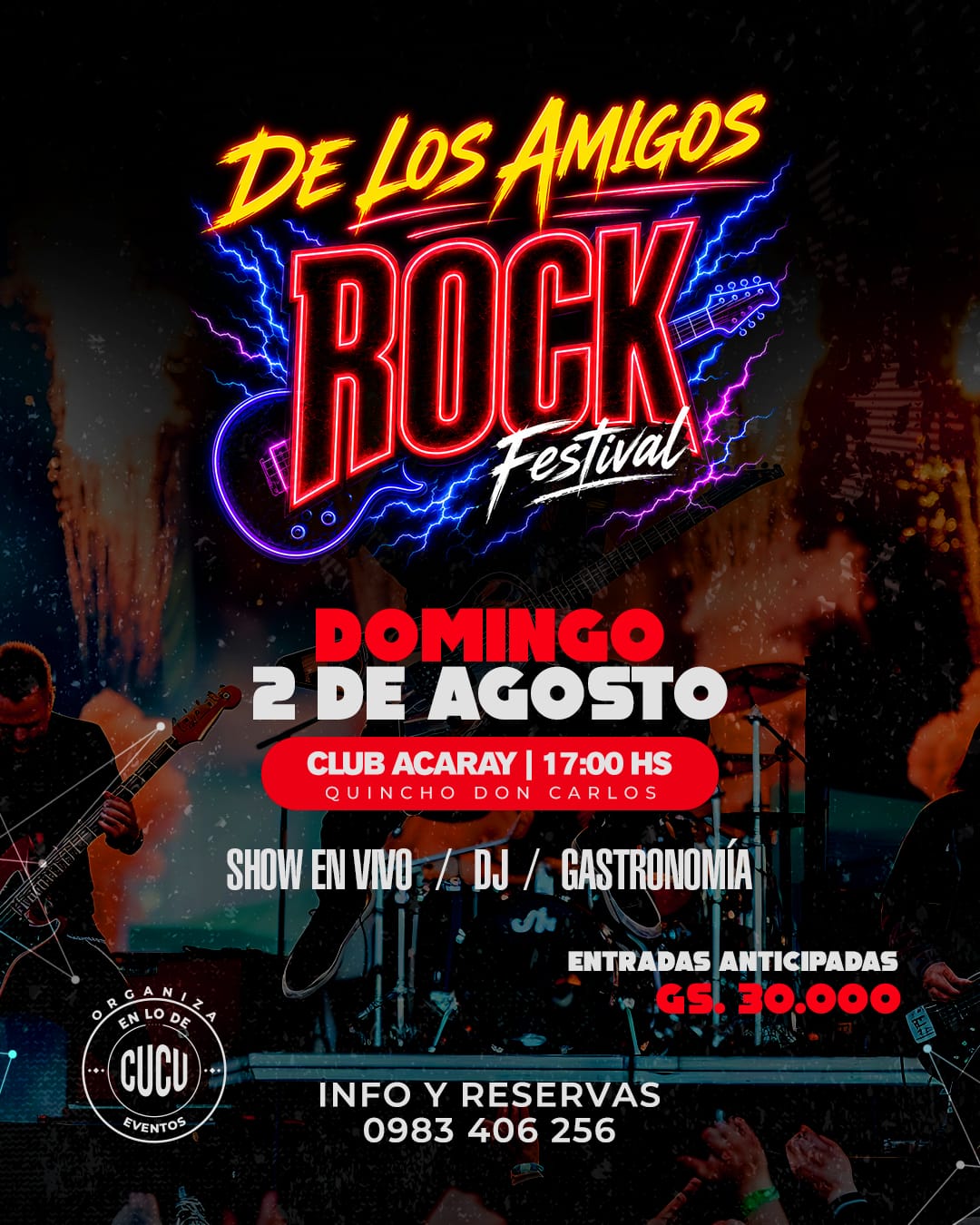 Preparan concierto de rock para celebrar el Día de la Amistad