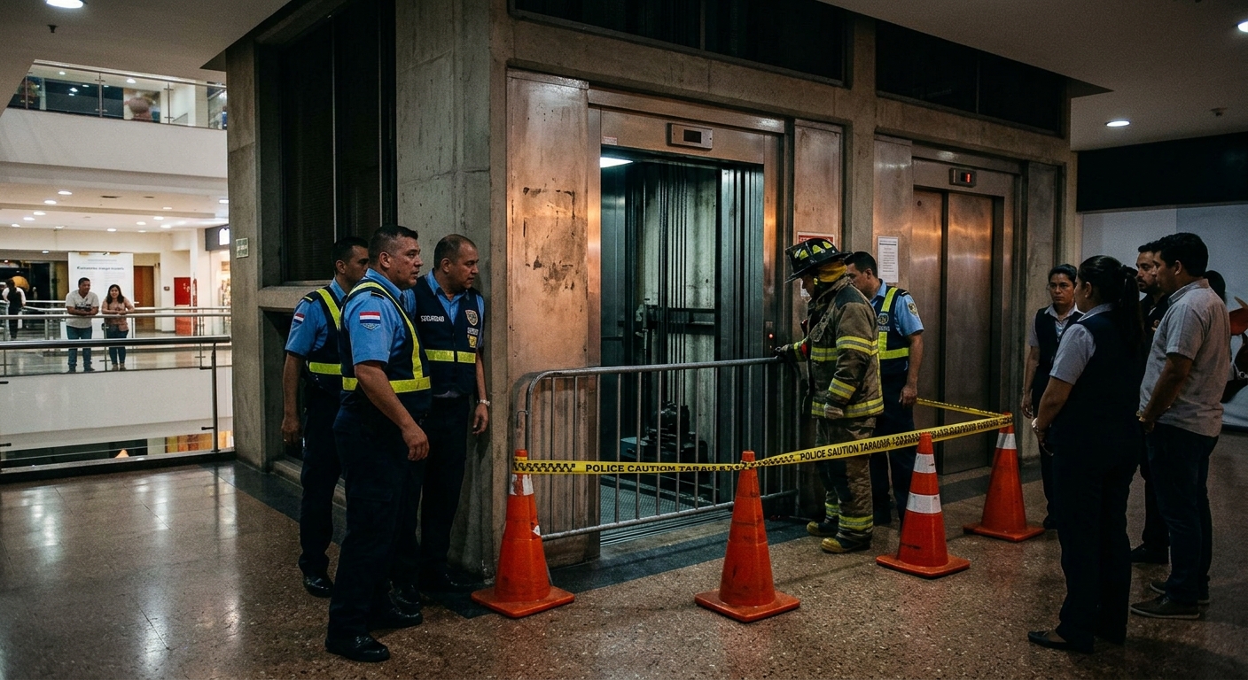 Guardia cayó al vacío durante simulacro de rescate en ascensor